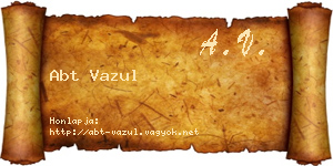 Abt Vazul névjegykártya
